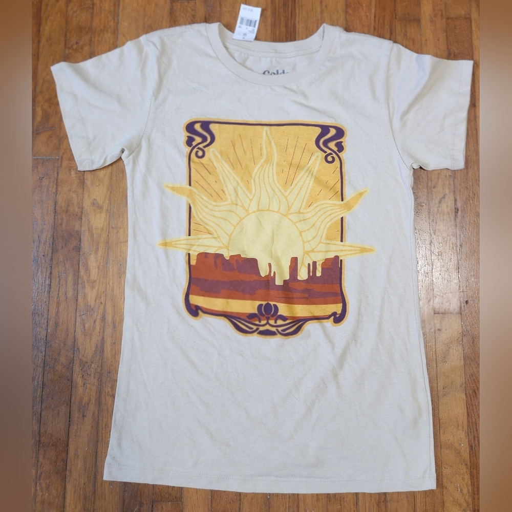 Golden Hour Sunset T-shirt, short sleeve, size XS